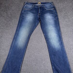 Wrangler Men Jeans 34x32 Blue Denim Spirit of America Regular Fit Tapered Cowboy